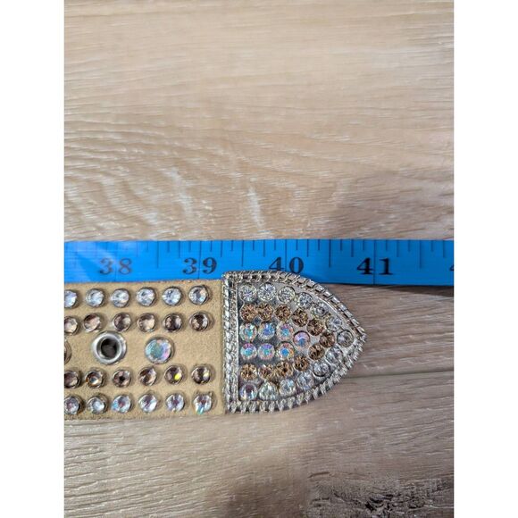 Leatherock Western Leather Belt – Womens 34 Medium Large USA Bling Boho Gypsy main image 13